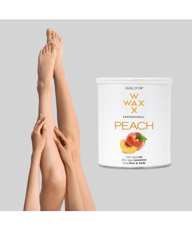 Guill Gold Peach Wax 800ml - Easy-to-Use Wax for Legs Armpits Face & Body | Suitable for All Hair Types & Sensitive Skin - International Shipping Available - Buy Online on GoSupps.com