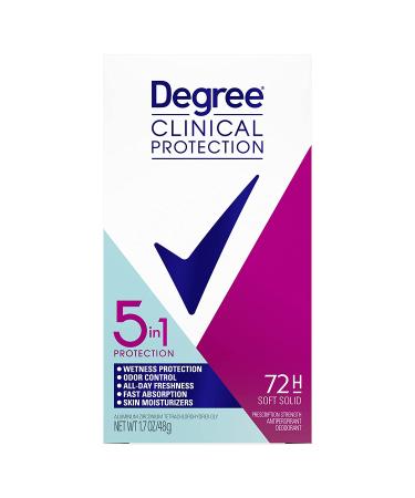 Degree Clinical Protection Antiperspirant Deodorant 72-Hour Sweat & Odor Protection - Women 1.7 oz - Buy Online on GoSupps.com