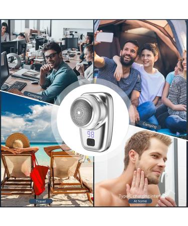 Mini Shaver Electric Shaver USB Pocket Shaver with LED Charge Indicator UK Rechargeable Portable Electric Face Shaver Razor Travel Beard Trimmer for Men Gift for Father Boyfriend Husband - Buy Online on GoSupps.com