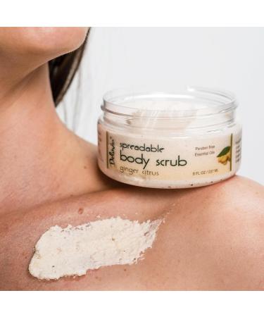 Deluvia Dead Sea Gentle Exfoliating Scrub Creamy Body Wash Shower Scrub with Sweet Almond Oil and Ginger Citrus Essential Oils 8 Fl Oz (Pack of 1) - Buy Online on GoSupps.com