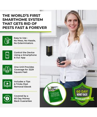 Ultrasonic Smart Rodent Repellent - Get Rid of Mouse, Rat, Spider & Pests in 7 Days - Indoor Pest Control Plug-In - 1 Count - Buy Online on GoSupps.com