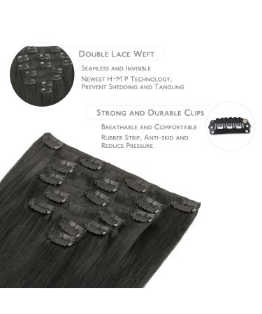 Buy If Salife Clip in Extensions - 70g 7Pcs Real Hair Natural Black 55cm - Remy Clip in Hair Extensions - Buy Online on GoSupps.com