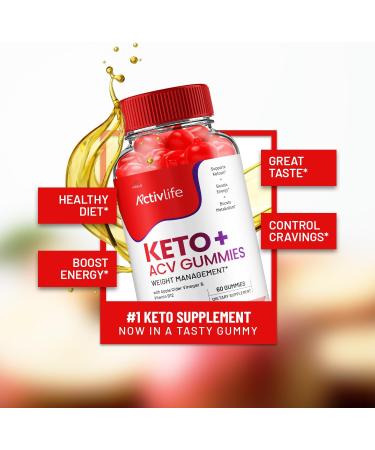 ActivLife Keto ACV Gummies - 1000mg Apple Cider Vinegar Gummies for Weight Loss (2 Pack - 120 Gummies) - Shop Internationally - Buy Online on GoSupps.com