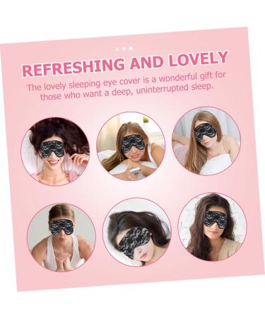 Mikinona Lace Flower Eye Mask Polyester Goggles Soft Travel 22x9x0.8cm Black - Buy Online on GoSupps.com