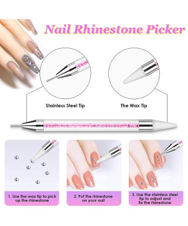 4728Pcs Nail Gems with Pickup Tool Pen for Nails - Rhinestones & Crystals for Nail Art Decoration & Makeup - Anezus Diamond Stones in Multiple Shapes - Buy Online on GoSupps.com