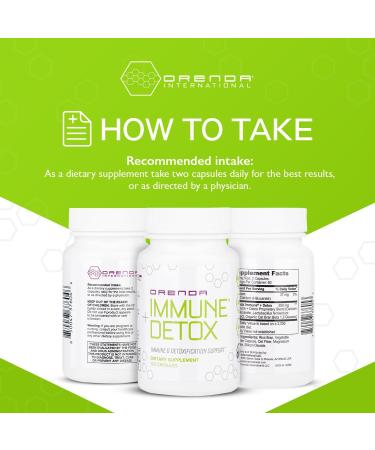 Orenda Immune + Detox - Premium Immune Support & Cleanse | Calcium d-Glucarate Beta 1 3 Glucans & Muramyl Peptides | 120 Capsules for Optimal Wellness - Buy Online on GoSupps.com