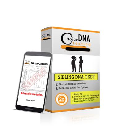Express Full or Half Sibling DNA Home Test Kit - (at Home - for Personal Purposes Only)  Free Return Shipping to Lab, All Lab Fees Included - Results in 2-6 Business Days No Office Visit