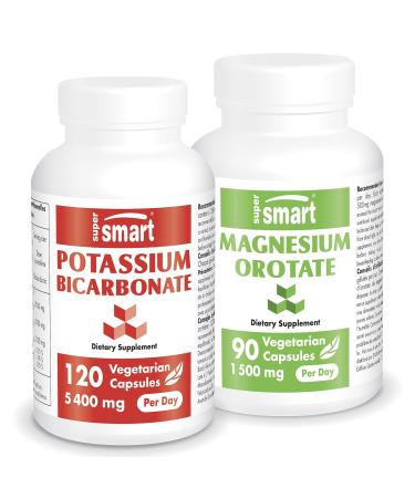 Supersmart - Potassium Bicarbonate and Magnesium Orotate Bundle (Mineral Support) | Non-GMO & Gluten Free - Vegetarian Capsules
