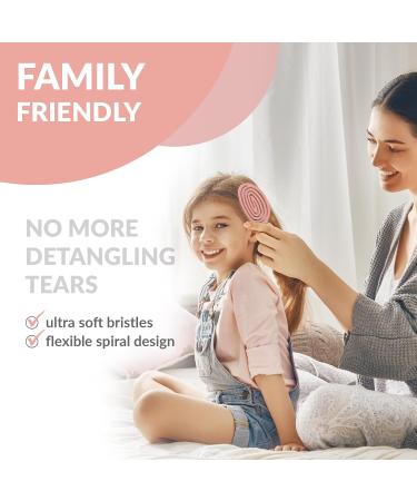marQus Detangle Hair Brush | Ultra-Soft Bristles for All Hair Types | Glide Through Tangles Easily | Suitable for Men and Women | Wet and Dry Hair | Peach Color | 1pcs - Buy Online on GoSupps.com