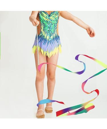 KINBOM 2pcs Gymnastics Ribbons 78.7 inch - Dance Ribbon Streamers for Kids - Multi-color - Artistic Dancing Training Party - Buy Online on GoSupps.com