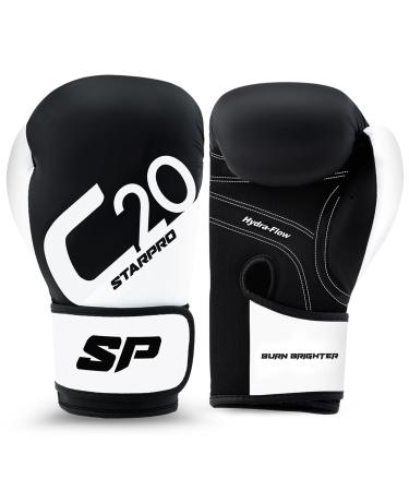 Starpro boxing gloves for hard blows & fast knockout.Boxing gloves men boxing gloves women box glove men set boxing sports box training box gloves 10Oz black and white