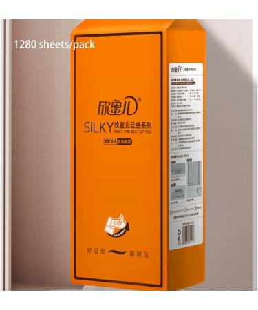 Big Toilet Paper Wall-Mounted Tissue Paper Towels | 1280 Sheets Household Tissue Pack for Toilets Hotels & Homes Wiping Hands and Mouths - Buy Online on GoSupps.com