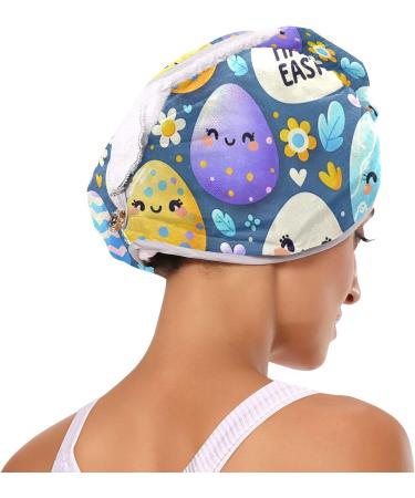 Easter Egg Hair Towel 2 Pack | Super Absorbent Quick Dry Hair Turbans for Women & Girls - Buy Online on GoSupps.com