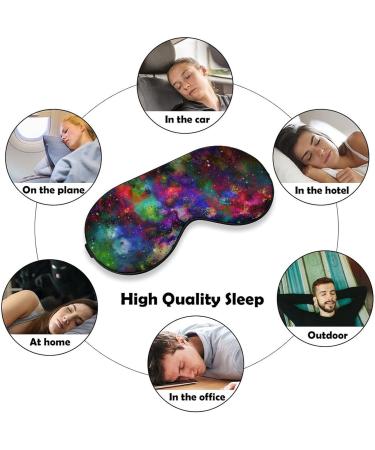 Galaxy Space Nebula Star Sleep Mask for Women | Adjustable Eye Shades & Elastic Strap - Buy Online on GoSupps.com