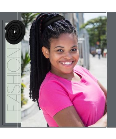 12 Spiral Lock Hair Tie for Dreadlocks & Thick Curly Hair - Bendable Iron Wire Ponytail Holder in Black - Buy Online on GoSupps.com