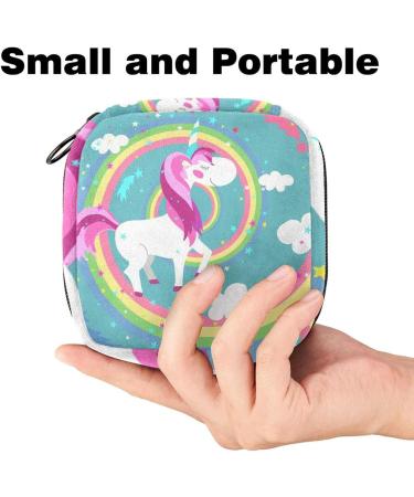 Buy Unicorn Rainbow Circle Storage Bag - Women's Menstrual Pad & Cup Organizer - Perfect for Teens Girls & Women - Buy Online on GoSupps.com