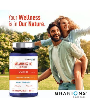 Max Strength D3 K2 Vitamin 10 000IU MK7 Complex - 250mcg MK-7 Vitamin K2 D3 Supplement - Coloring Preservative Free Immune Support Bone Health Supplements VIT D K - 2 Month 60 One-a-Day Tablets - Buy Online on GoSupps.com