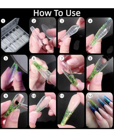144 Pieces Nail Extension Gel - 6 Styles & 12 Sizes for Perfect Manicure | DIY Nail Art Kits - Buy Online on GoSupps.com