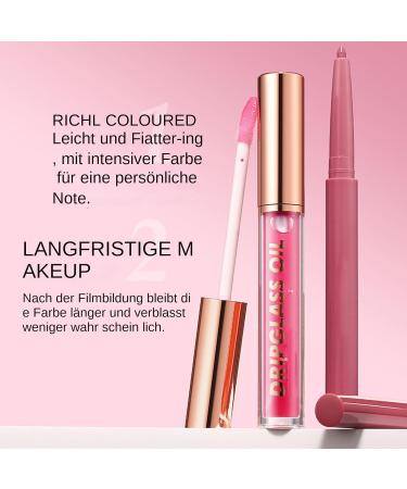  Generisch Lip Liner Lip Pencil - Moisturizing Color - Hydrating Lip Oil Lipstick - Long-lasting Lip Pencil and Lip Gloss Travel Kit - Buy Online on GoSupps.com