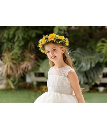 DreamLily Sunflower Floral Crown Maternity Woodland Rose Headpiece Yellow DFS29 - Buy Online on GoSupps.com