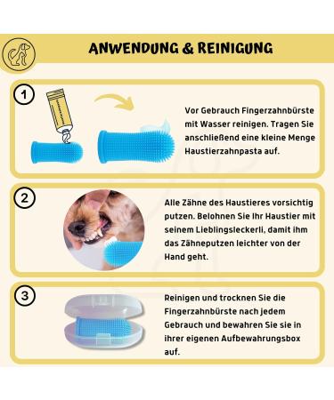 Pawsonly Silicone Finger Toothbrush Set for Dogs & Cats | Dental Care | 2 Pack with Storage Box | Blue & Pink Tooth Cleaning for Small Pets - Buy Online on GoSupps.com