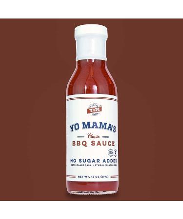 Yo Mama's Foods Keto Barbecue BBQ Sauce - Pack of 2 (14 oz) | Vegan, No Sugar Added, Low Carb, Low Sodium, Gluten Free, Paleo | Made with Whole Non-GMO Tomatoes - Buy Online on GoSupps.com