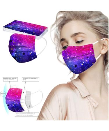 Winfer 50/100 PCS Disposable 3-Layer Colored Mouth Protection - Breathable Adult Face Masks & Neck Scarves for Men & Women - Buy Online on GoSupps.com