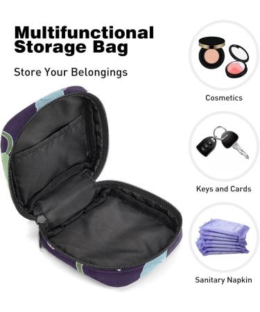 Multi-Color Tampon Storage Bag | Period Pocket Organizer - Purple Green Blue Mice Pattern - Wearable Feminine Product Holder 4.7x6.6x6.6 in - Buy Online on GoSupps.com