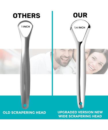 GTEX Tongue Scraper - Medical Grade 100% Stainless Steel Metal Tongue Cleaner for Adults and Kids - Remedy for Bad Breath Great for Oral Care - Y Shape 1 Y-shaped - Buy Online on GoSupps.com