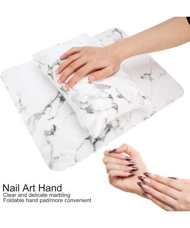 Different Gift Nail Art Hand Pad Easy To Store Effective Relief Beautiful And Practical Soft Leather Hand Rest Pillow Manicure Store for Home(white) - Buy Online on GoSupps.com