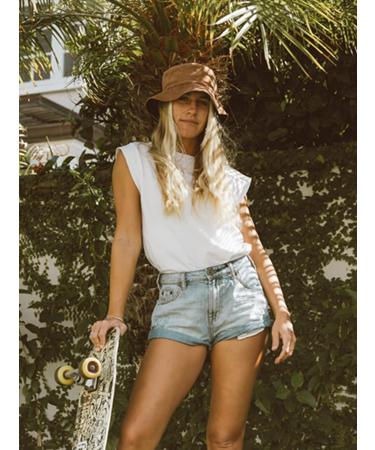 Washed Cotton Packable Bucket Hat for Women/Men - Dark Orange, Medium-Large - Buy Online on GoSupps.com