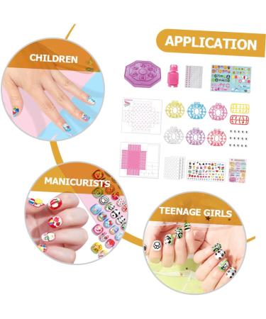 FOMIYES 1 Set Children's Nail Art Toys Nail Polish Kit Makeup for Kids Nails Diy Activity Kit Kids Nail Tip Fake Nails for Kids Children Nail Art Kit Plastic Accessories Toddler Flash - Buy Online on GoSupps.com
