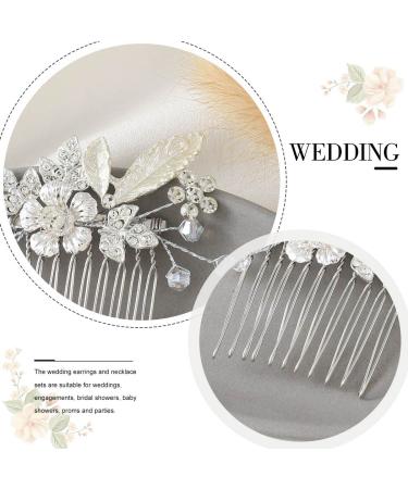 Edary Bridal Crystal Wedding Hair Comb - Flower & Leaf Hair Accessories for Women & Girls (2 Pack) - Buy Online on GoSupps.com