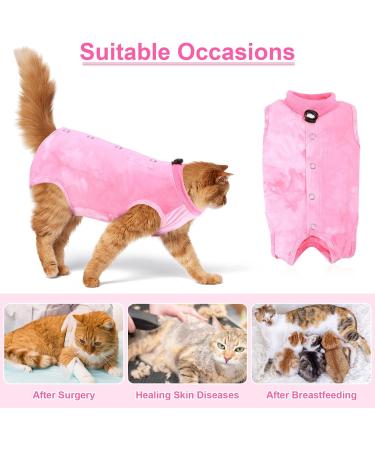 Cat Recovery Suit Pink S - Post Surgery Anti-Lick Medical Vest & Bodysuit - Buy Online on GoSupps.com