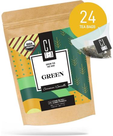 Green Tea with Cinnamon Organic Green Tea in Pyramid Tea Bags - 24 Tea Bags x 2g - Citea (Cinnamon 48 g) Cinnamon 48 g - Buy Online on GoSupps.com