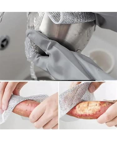 Efficient Metal Wire Dish Scrubber Dish Cleaning Rug Strong Cleaning Power Scrub and Clean Long Lasting Multifunctional Non-Scratch Wire Dish Towel - Buy Online on GoSupps.com