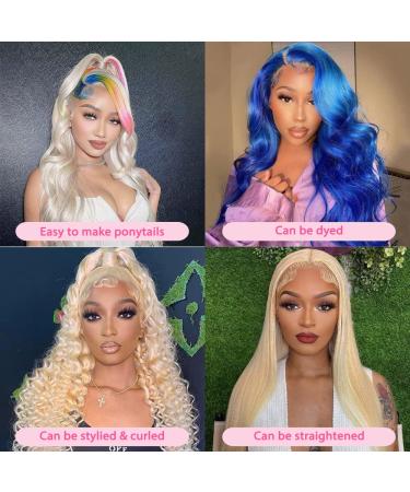 613 Blonde Human Hair Lace Front Wig 20 Inch - Brazilian Virgin Body Wave, 180% Density, HD Lace Frontal, Pre Plucked with Baby Hair - Buy Online on GoSupps.com