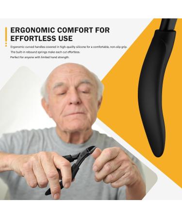 BEZOX Toe Nail Clippers for Thick Toenails Ergonomic Ingrown Toenail Scissors Podiatrist Recommended Ideal for Seniors Black - Buy Online on GoSupps.com
