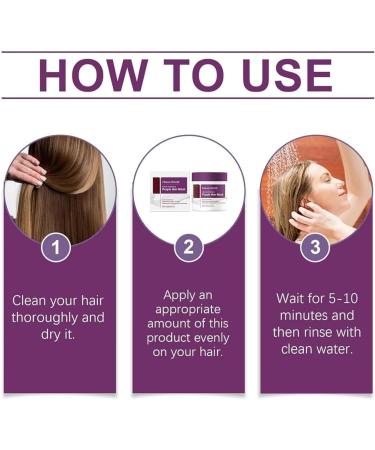 Maca Essence Purple Hair Mask Purple Conditioner for Moisturizing and Repairing Hair Purple Hydrating Conditioner Neutralizes Brass and Yellow Tones for Hydration (3pcs) - Buy Online on GoSupps.com