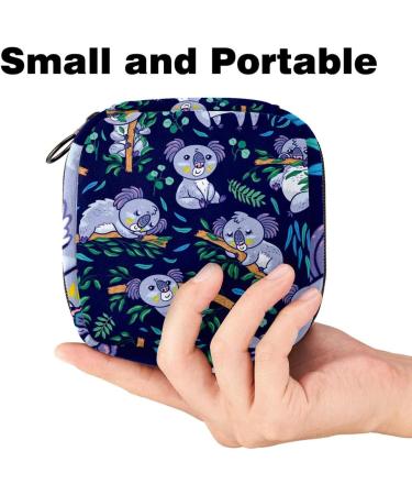 Cute Cartoon Koala Menstrual Pad & Cup Bag - Portable Zip Pouch for Teens & Women - Buy Online on GoSupps.com