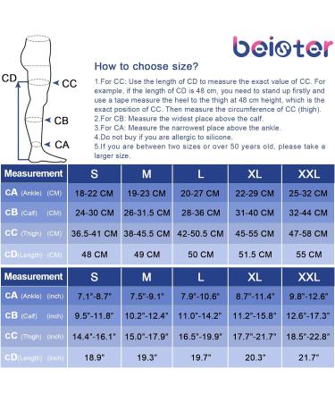 Buy Beister 20-30 mmHg Medical Compression Stockings for Men & Women - Closed Toe Support Stockings for Varicose Veins & Edema - Black 4X Large - International Shipping Available - Buy Online on GoSupps.com