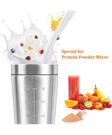 Joligaea Stainless Steel Protein Shaker 750ml - Optimal for Diet & Fitness Shakes with Scale | Sport Fitness Accessory - Buy Online on GoSupps.com