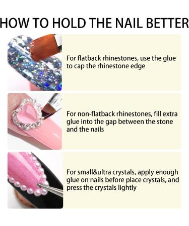Lofuanna Nail Rhinestone Glue Gel 15ml - Super Adhesive for Gems & Diamonds - UV/LED Cure - Dual-Use Brush - 2pcs - Buy Online on GoSupps.com