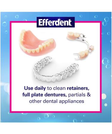 Efferdent Denture Cleanser Tablets 44 Count - Pack of 6 | Complete Clean for Retainers & Dental Appliances - Buy Online on GoSupps.com