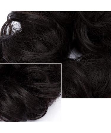 Tess Dark Brown Hair Part Dutt Tie - Wavy Small Knot Updo Hairstyles | Affordable Hair Extensions for Women - 30g - Buy Online on GoSupps.com
