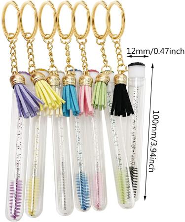 Keychain Eyelash Brush Tube | Empty Mascara Tube and Wand Mascara Brushes Lash Extension Brushes Mascara Brushes for Women Girls Makeup Kumprohu - Buy Online on GoSupps.com
