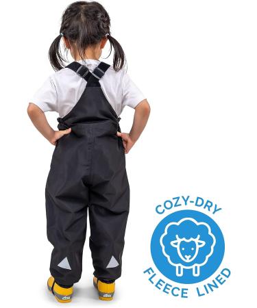 JAN & JUL Cozy-Dry Waterproof Bib Overalls Snow Pants for Kids 3-4T - Black - Buy Online on GoSupps.com