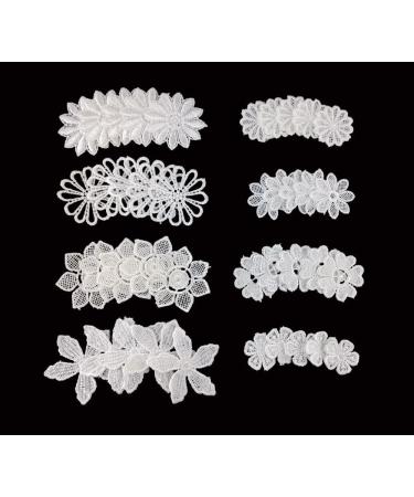 Honbay 40pcs White Lace Flower Applique Patches for Sewing Craft Decoration - Buy Online on GoSupps.com