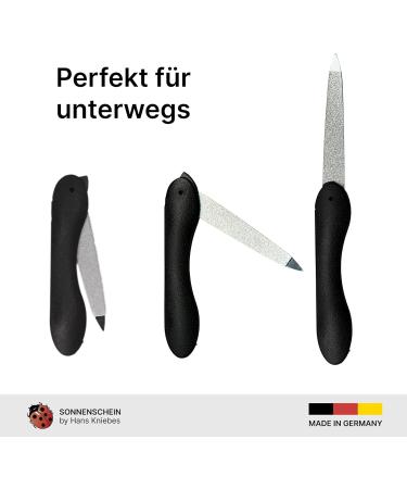 SONNENSCHEIN by Hans Kniebes Set of 5 Sapphire Nail Files Coarse/Fine for Manicure and Pedicure Black - Buy Online on GoSupps.com