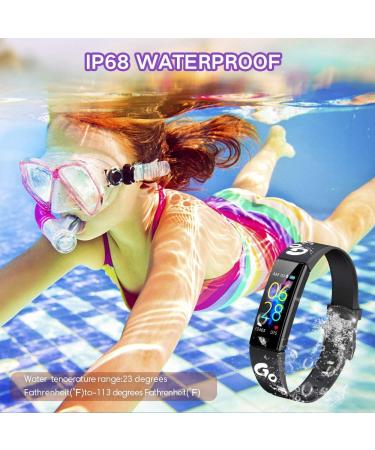 DWFIT Children's Fitness Tracker - IP68 Waterproof Activity Tracker for Boys & Girls Heart Rate Monitor Sleep Tracker 11 Sports Modes - Buy Online on GoSupps.com